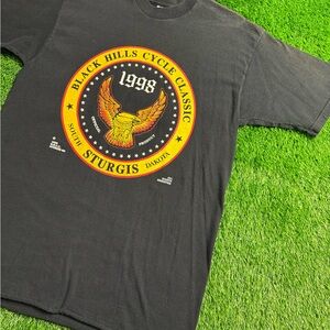 Vintage 1998 Sturgis Motorcycles Black Hills Cycle Classic T-Shirt